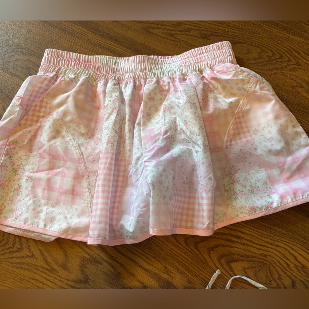 NWT Peach Love California Pink Floral Chiffon lace Tank with Peach Love shorts - Picture 8 of 14